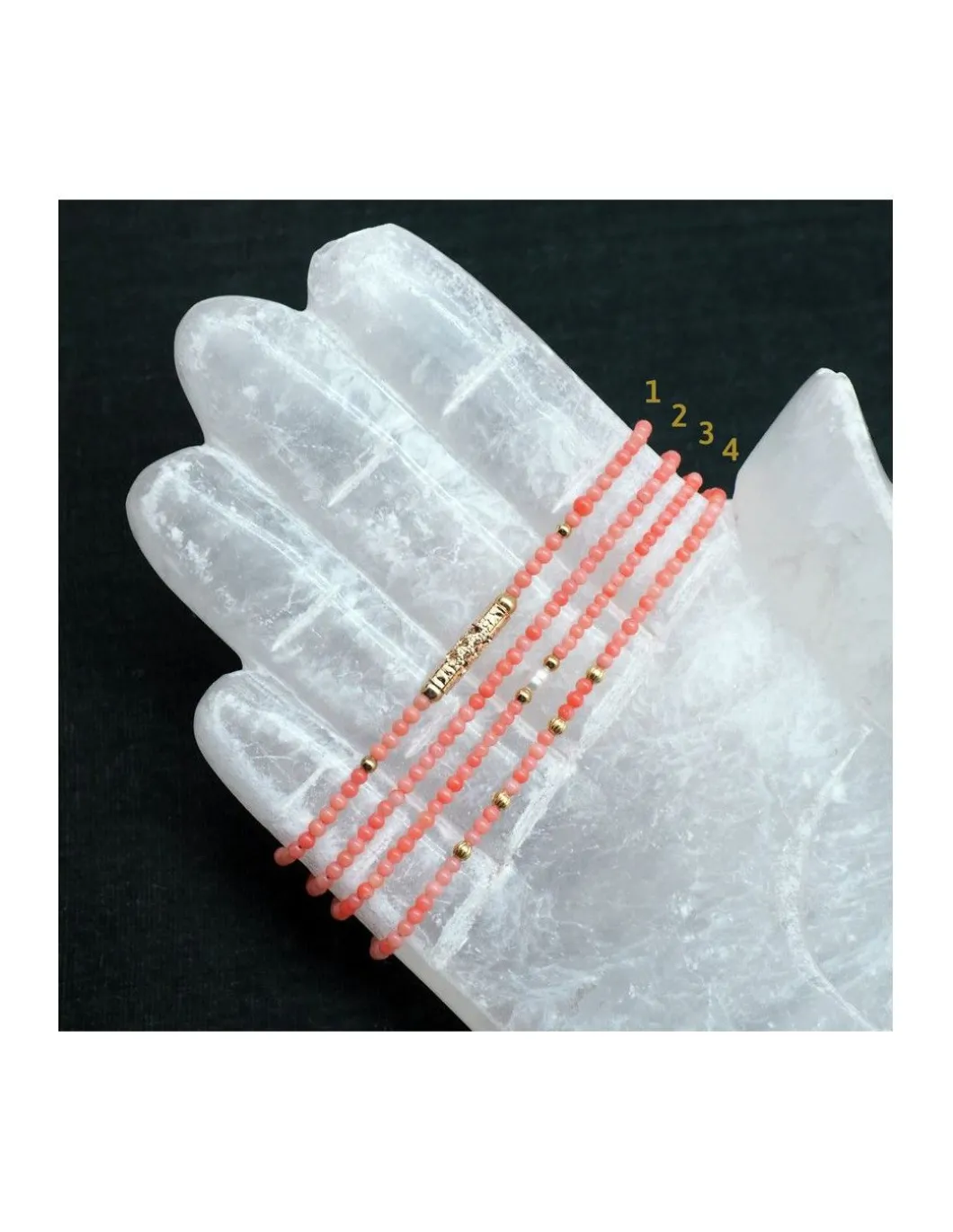 BASICS - BRACELET CORAIL BAMBOO AU CHOIX (29€ À 54€)