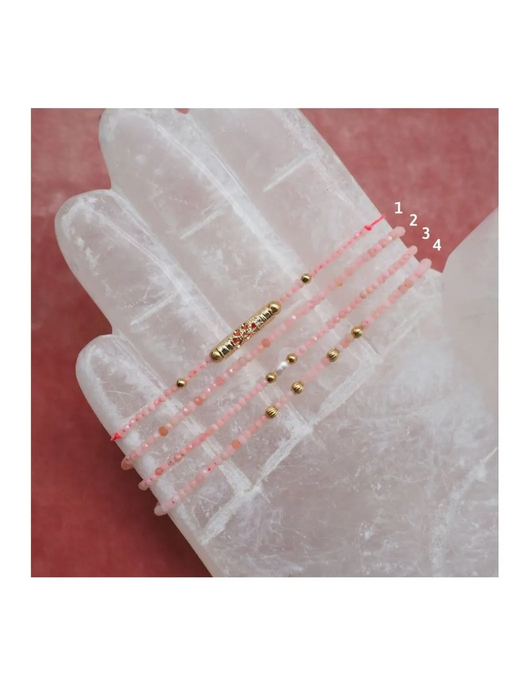 BASICS - BRACELET OPALES ROSES AU CHOIX (32€ À 55€)