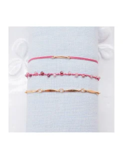 BEST - BRACELET FIL COULEUR VIEUX ROSE AU CHOIX (DE 20€ à 44€)