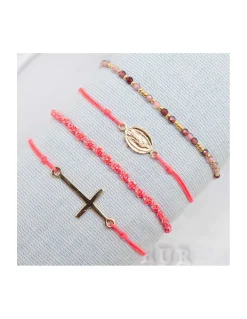 BEST - BRACELET FIL COULEUR ROSE FLUO AU CHOIX (de 36€ à 60€)