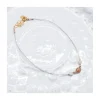 BIANCA - BRACELET DE CHEVILLE TOURMALINE PICASSO (COULEUR AU CHOIX) ET MORGANITES SUR CORDON LUREX