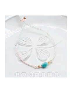 BIANCA - BRACELET OPALINE ET PERLES D'EAU DOUCE SUR TRESSE LUREX