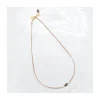 BIANCA - COLLIER ANDALOUSITE ET OPALES BLANCHES SUR TRESSE LUREX