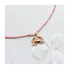 BIANCA - COLLIER CHARM AVEC PETIT CRABE SUR CORDON LUREX