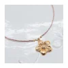BIANCA - COLLIER CHARM FLEUR COEUR ZIRCONS