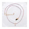 BIANCA - COLLIER CHARM ZIRCON, PERLES D'EAU DOUCE ET PERLES PLAQUÉES OR SUR CORDON LUREX