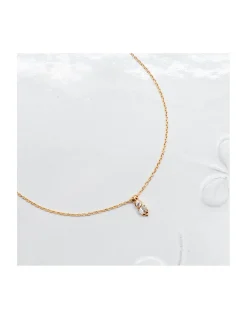 BIANCA - COLLIER CHARM ZIRCON SUR CHAÎNE PLAQUÉE OR