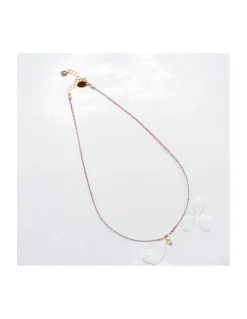BIANCA - COLLIER CHARM ZIRCON, PERLES D'EAU DOUCE ET PERLES PLAQUÉES OR SUR CORDON LUREX