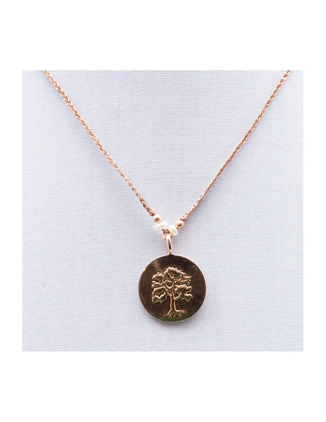 BIANCA - COLLIER MÉDAILLE ARBRE PORTE BONHEUR