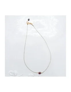 BIANCA - COLLIER TOURMALINE (COULEUR AU CHOIX) ET PERLES DE CULTURE SUR CORDON LUREX