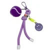 BIJOU DE SAC - BALLE DE TENNIS ET SMILEY - VIOLET
