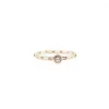 BINGO - BAGUE CAMBRIDGE PLAQUÉE OR ET ZIRCON BLANC