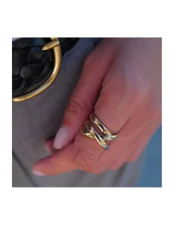 BINGO - BAGUE CROISEE, 3 ANNEAUX LISSES