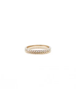 BINGO - BAGUE LONG BEACH EN PLAQUÉ OR 3 MICRONS ET ZIRCONS