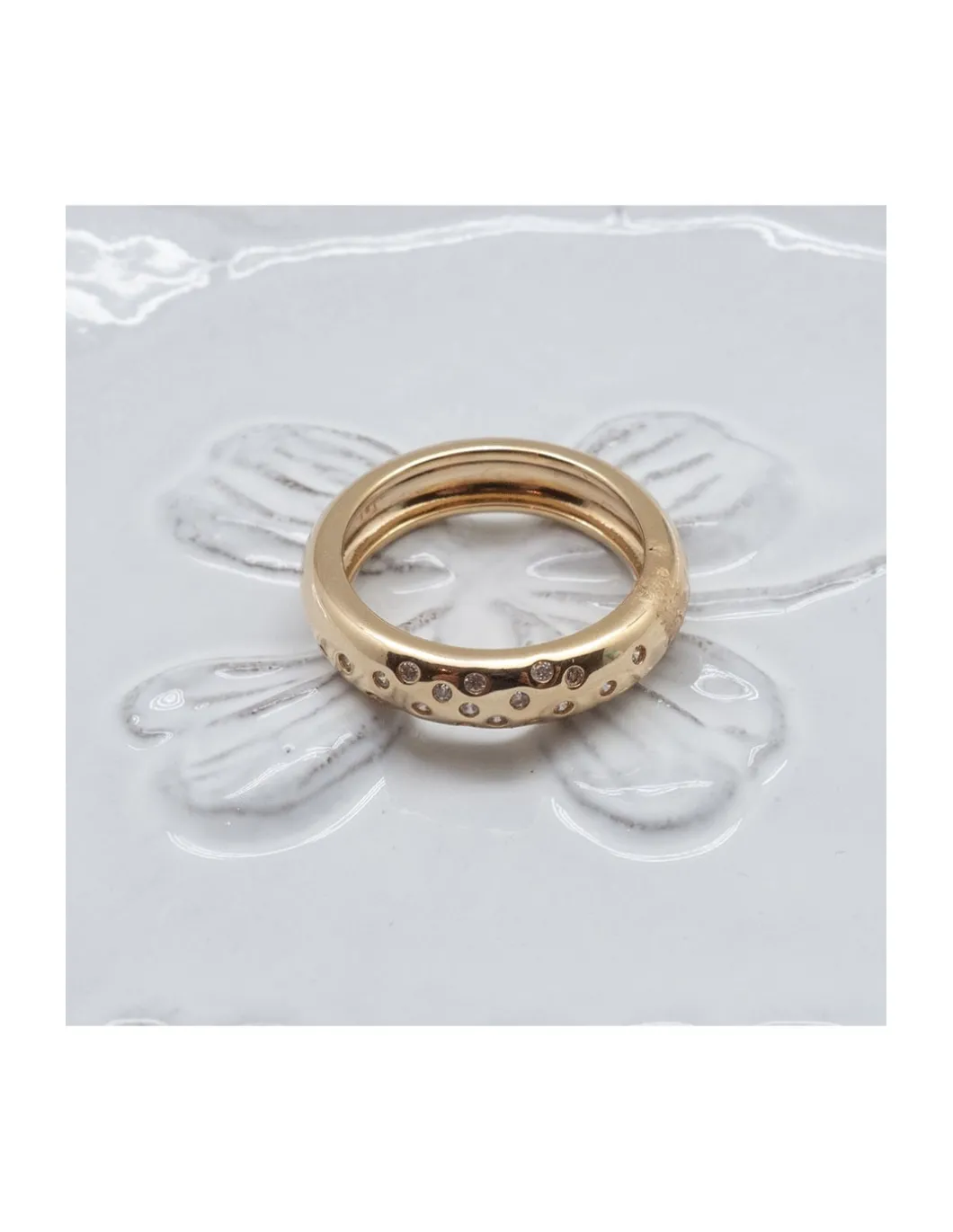 BINGO - BAGUE PLAQUÉE OR ÉTOILÉE