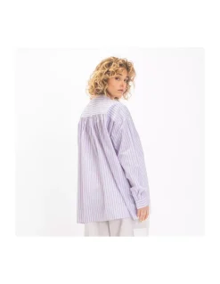 BLOUSE BUDDHA RAYURES ROSES