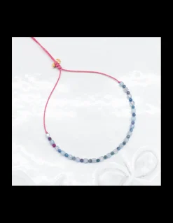 BLUE STORM - BRACELET APATITES BLEUES ET REDDISH SAPPHIRES
