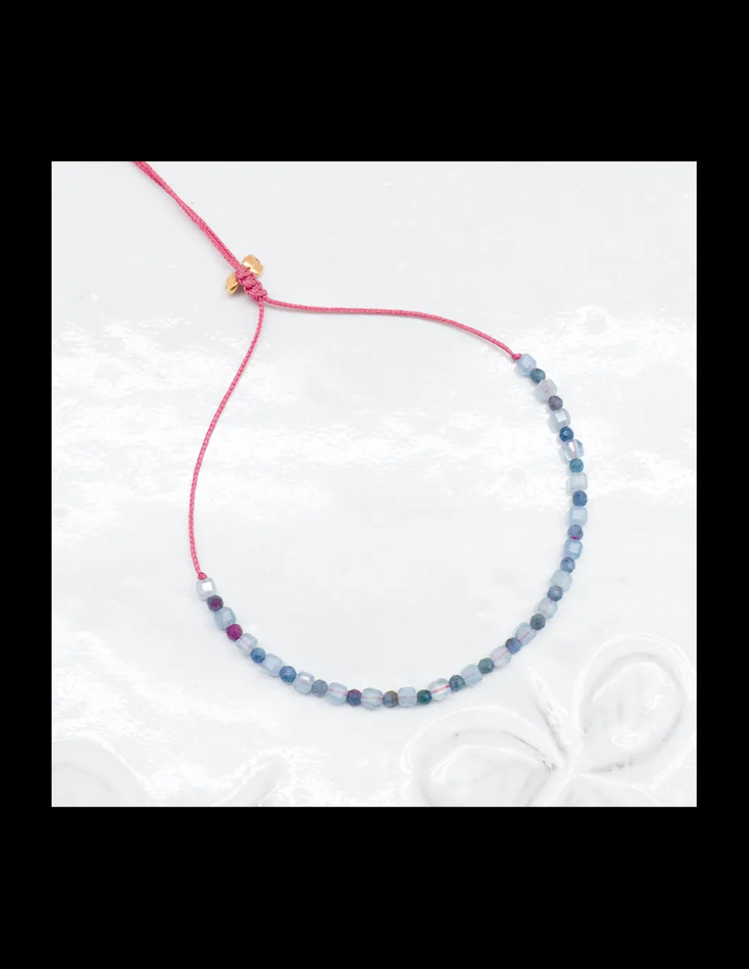 BLUE STORM - BRACELET APATITES BLEUES ET REDDISH SAPPHIRES