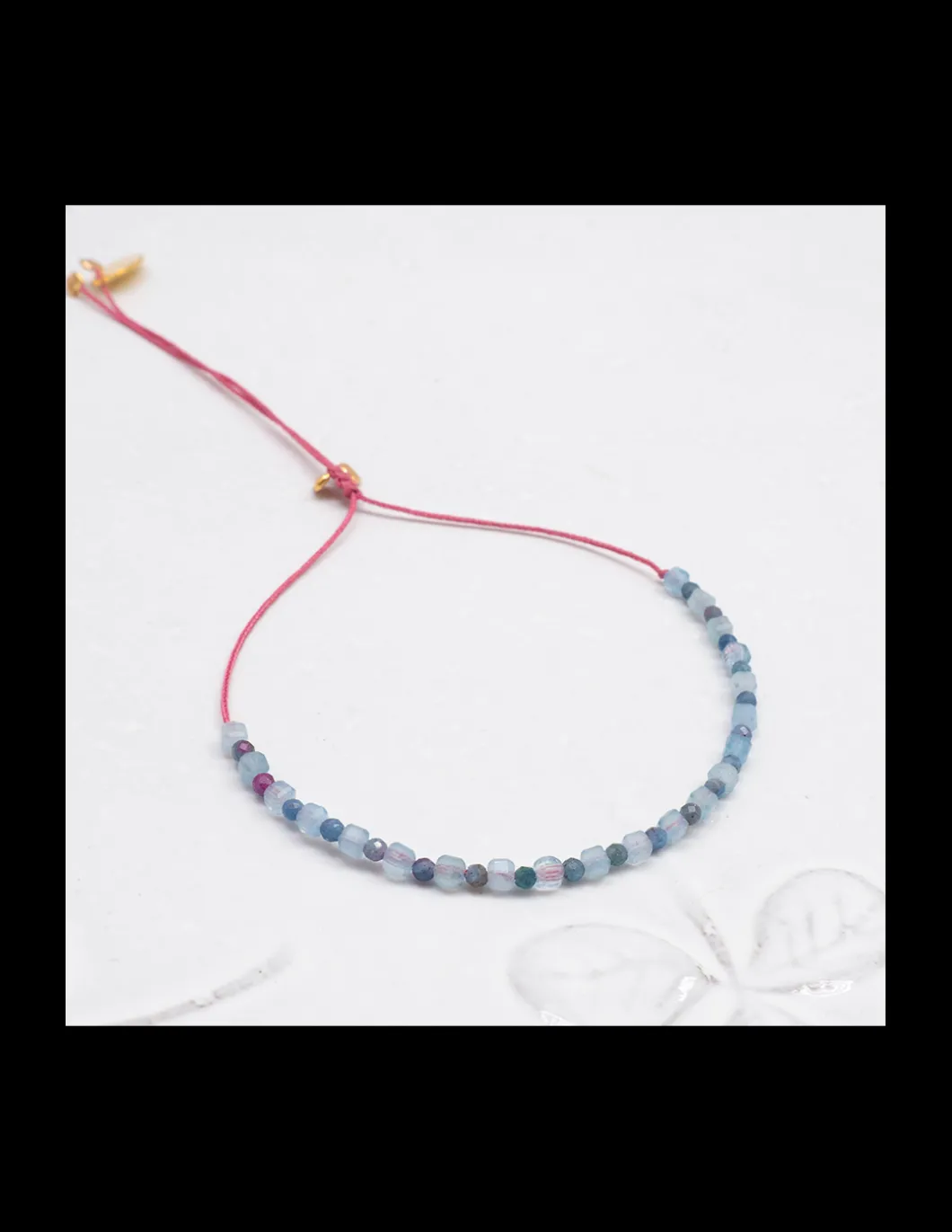 BLUE STORM - BRACELET APATITES BLEUES ET REDDISH SAPPHIRES
