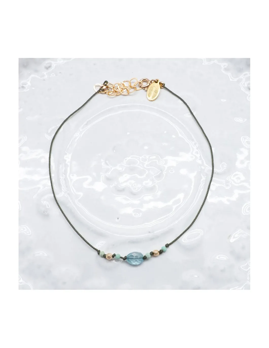 BLUE STORM - BRACELET DE CHEVILLE TURQUOISES ET ZIRCON BLEU
