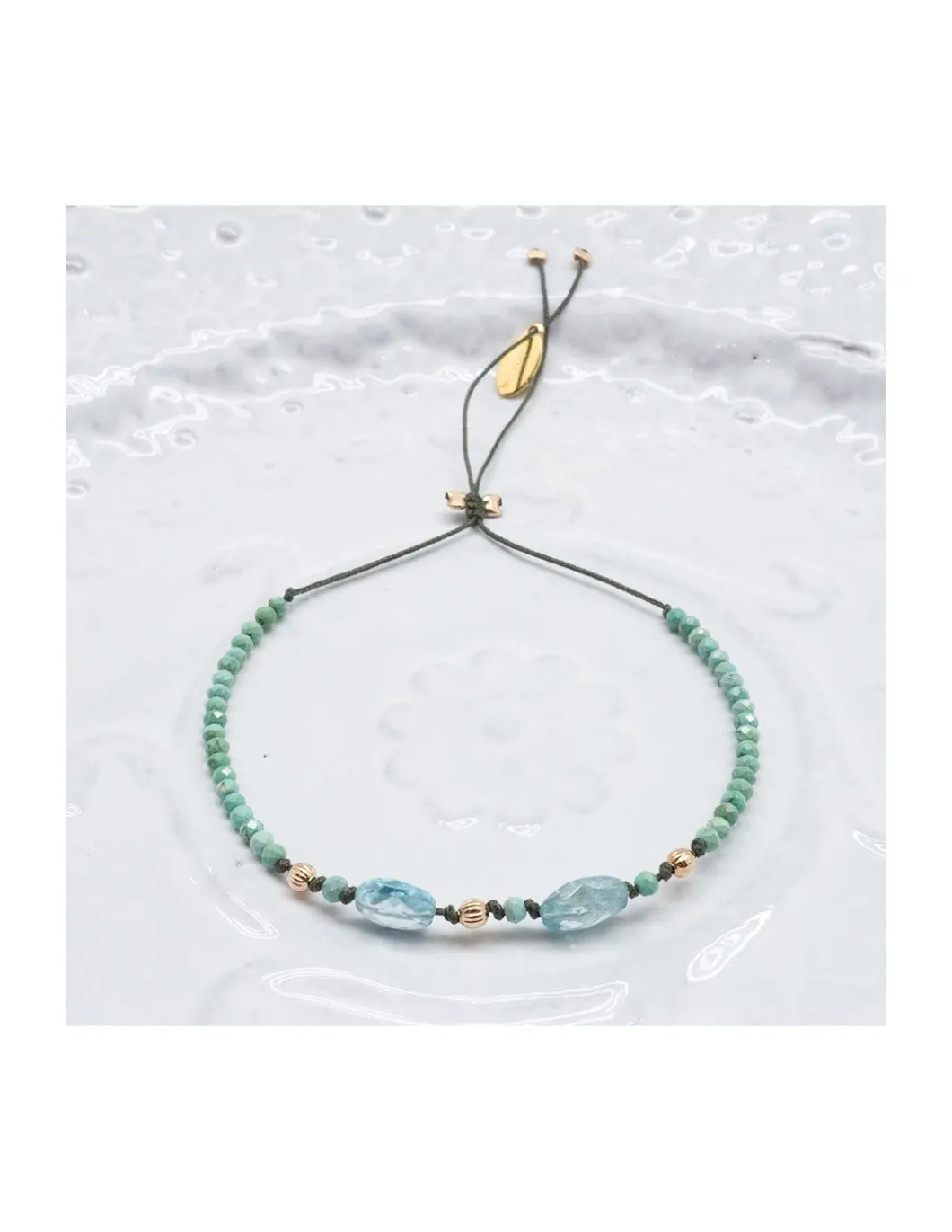 BLUE STORM - BRACELET TURQUOISES ET ZIRCONS BLEUS