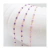 BRACELET CLASSIQUE OR ROSE - GIGI - TONS VIOLETS