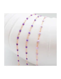BRACELET CLASSIQUE OR ROSE - GIGI - TONS VIOLETS