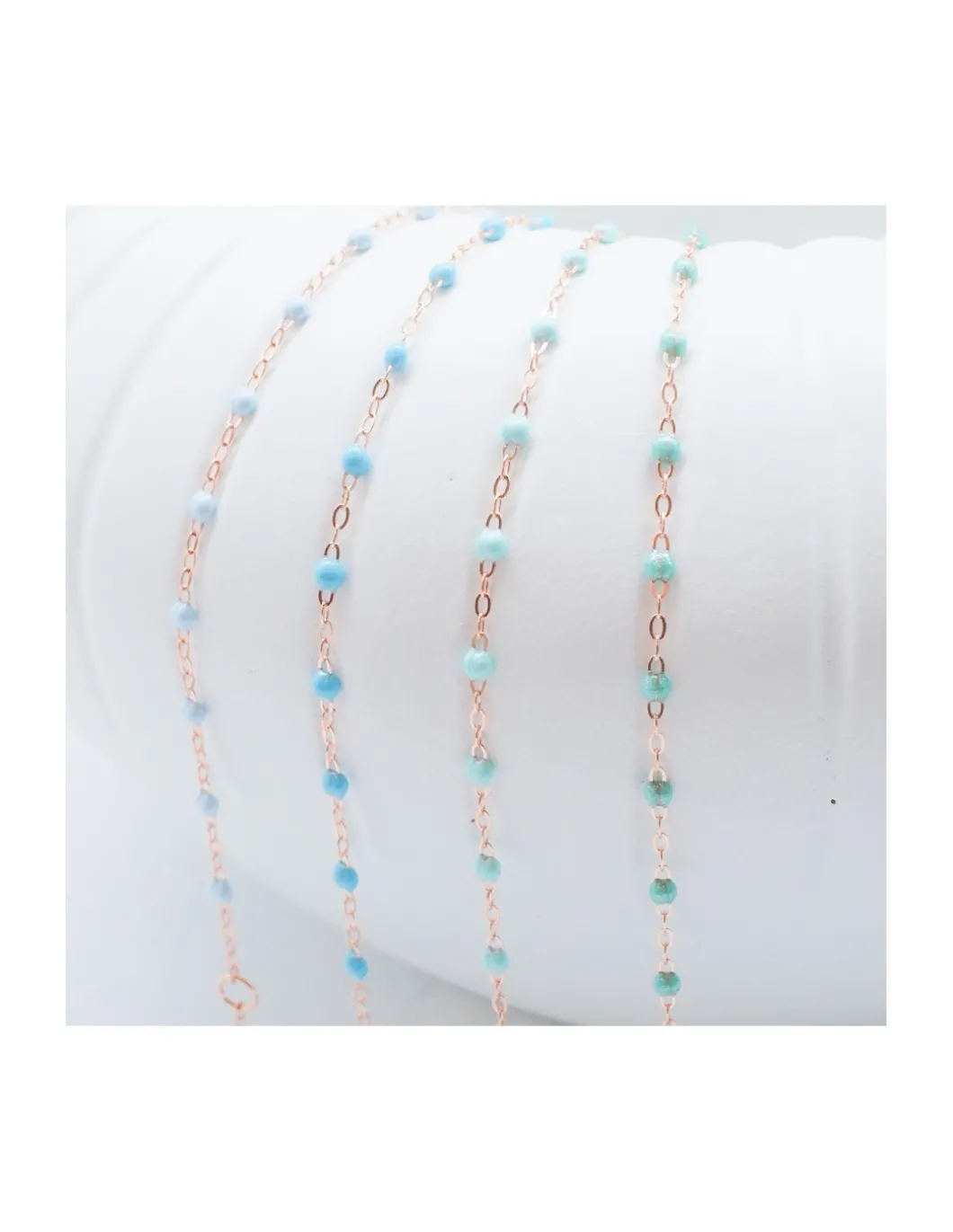 BRACELET CLASSIQUE OR ROSE - GIGI - TONS BLEU CLAIR