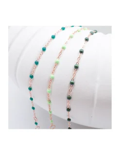 BRACELET CLASSIQUE OR ROSE - GIGI - TONS VERTS