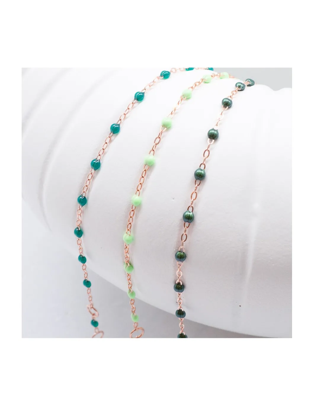 BRACELET CLASSIQUE OR ROSE - GIGI - TONS VERTS