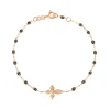 BRACELET CROIX LUMIÈRE, DIAMANT ET OR ROSE - GIGI - QUARTZ
