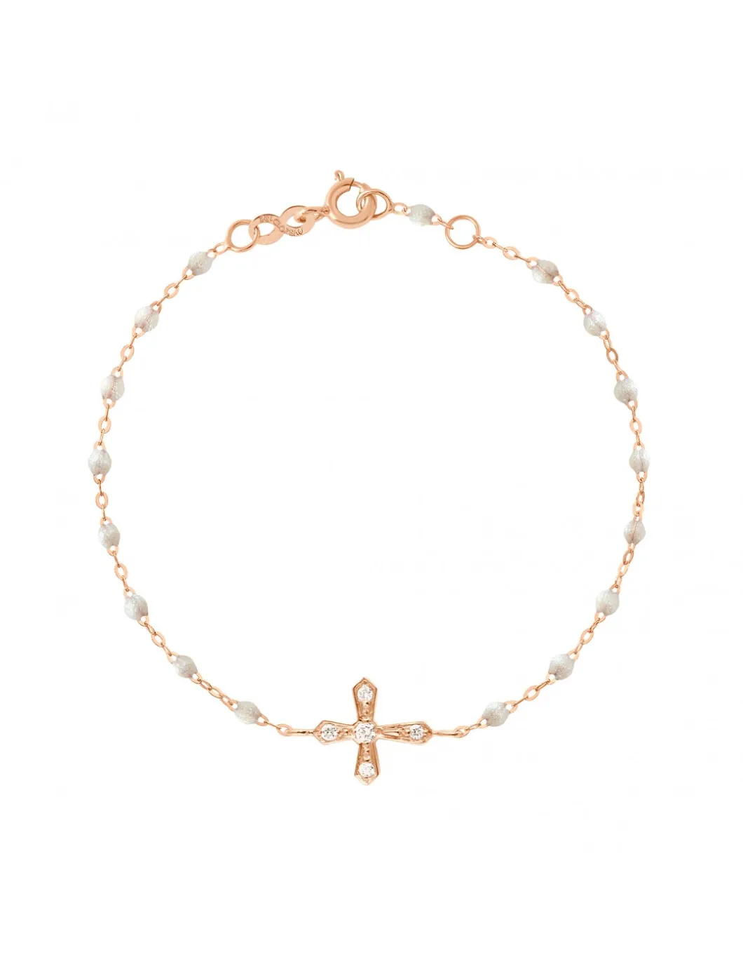BRACELET CROIX VINTAGE OR ROSE - GIGI - OPALE
