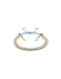 BRACELET N°183 - GOLD / AQUA