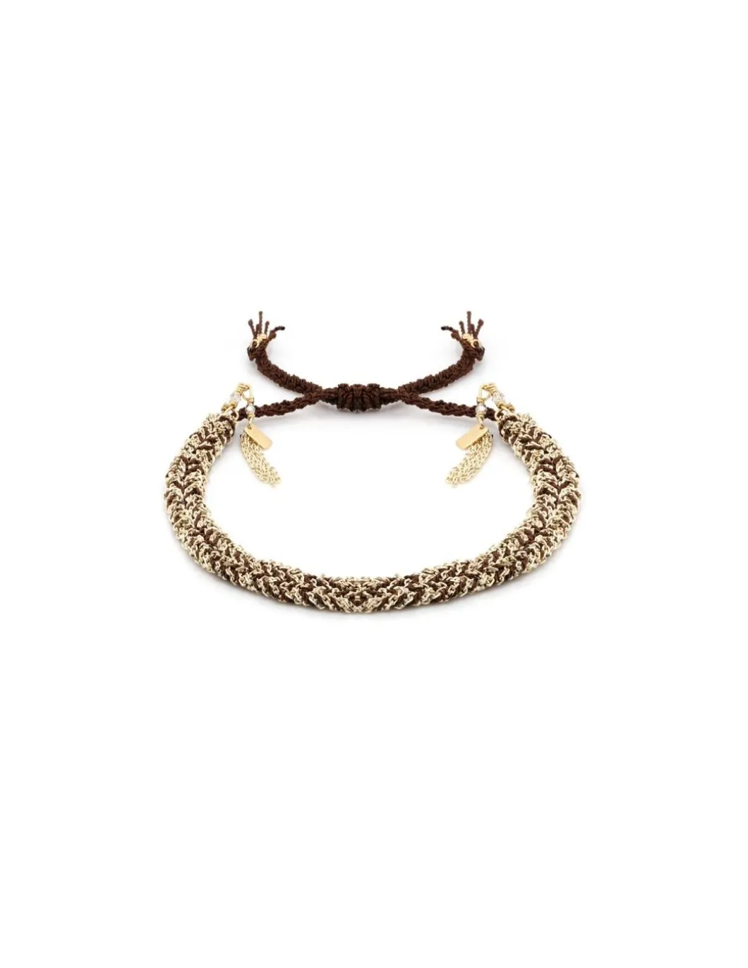 BRACELET N°183 - GOLD / BROWN
