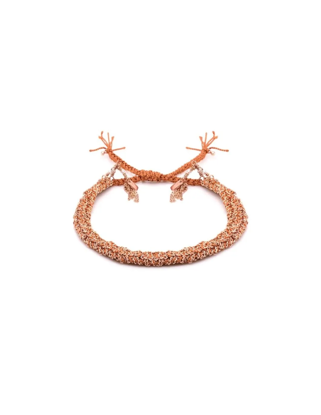 BRACELET N°183 - PINK GOLD / CARAMEL