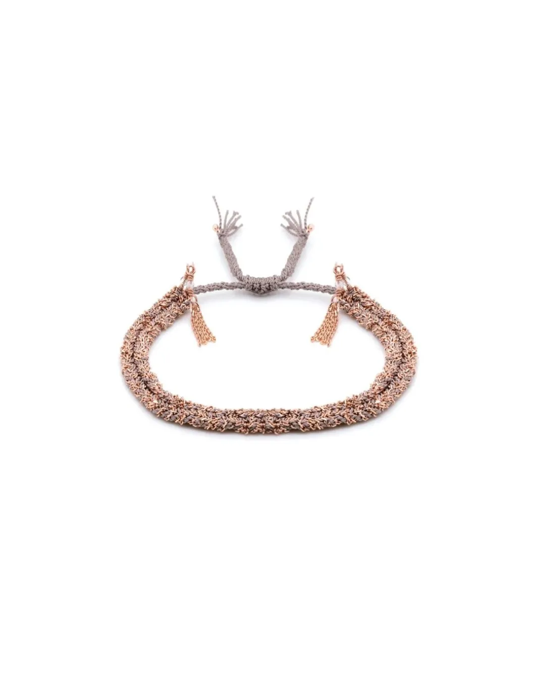 BRACELET N°183 - PINK GOLD / GREY