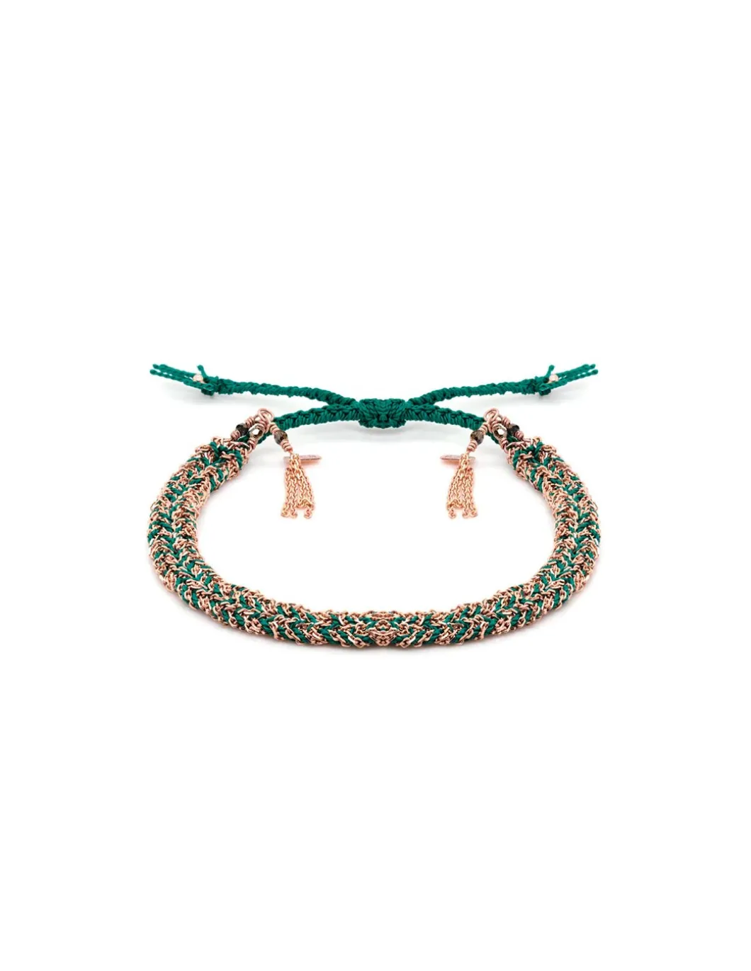 BRACELET N°183 - PINK GOLD / GREEN