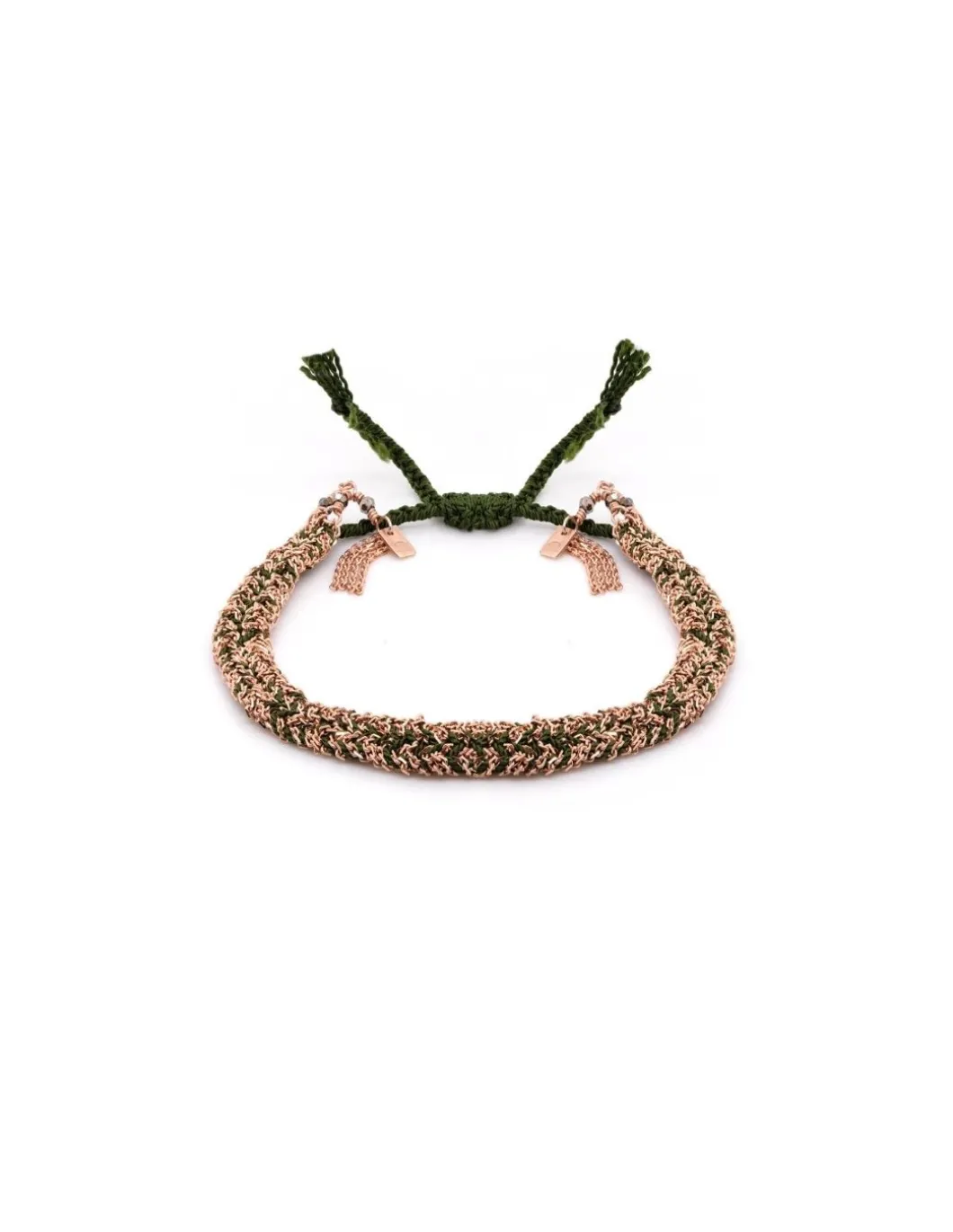 BRACELET N°183 - PINK GOLD / KAKI