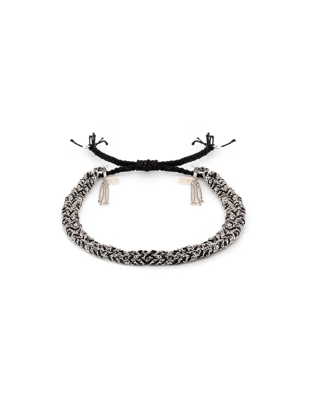 BRACELET N°183 - SILVER / BLACK
