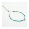 BROWNISH - BRACELET TURQUOISES ET GOUTTE TOURMALINE