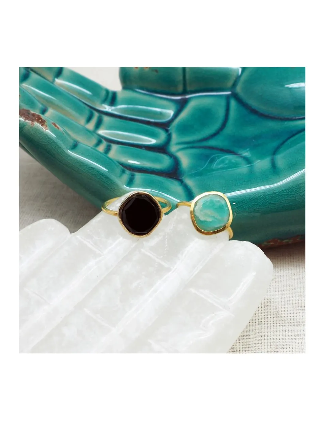 BY JOHANNE - DIWALI - BAGUE ONYX - MOYEN MODÈLE