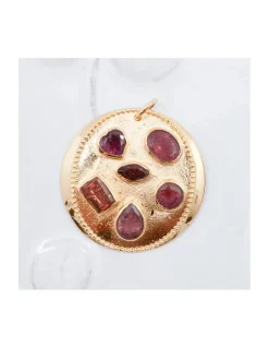 CAMILLE - MÉDAILLE 6 PIERRES PINK TOURMALINES