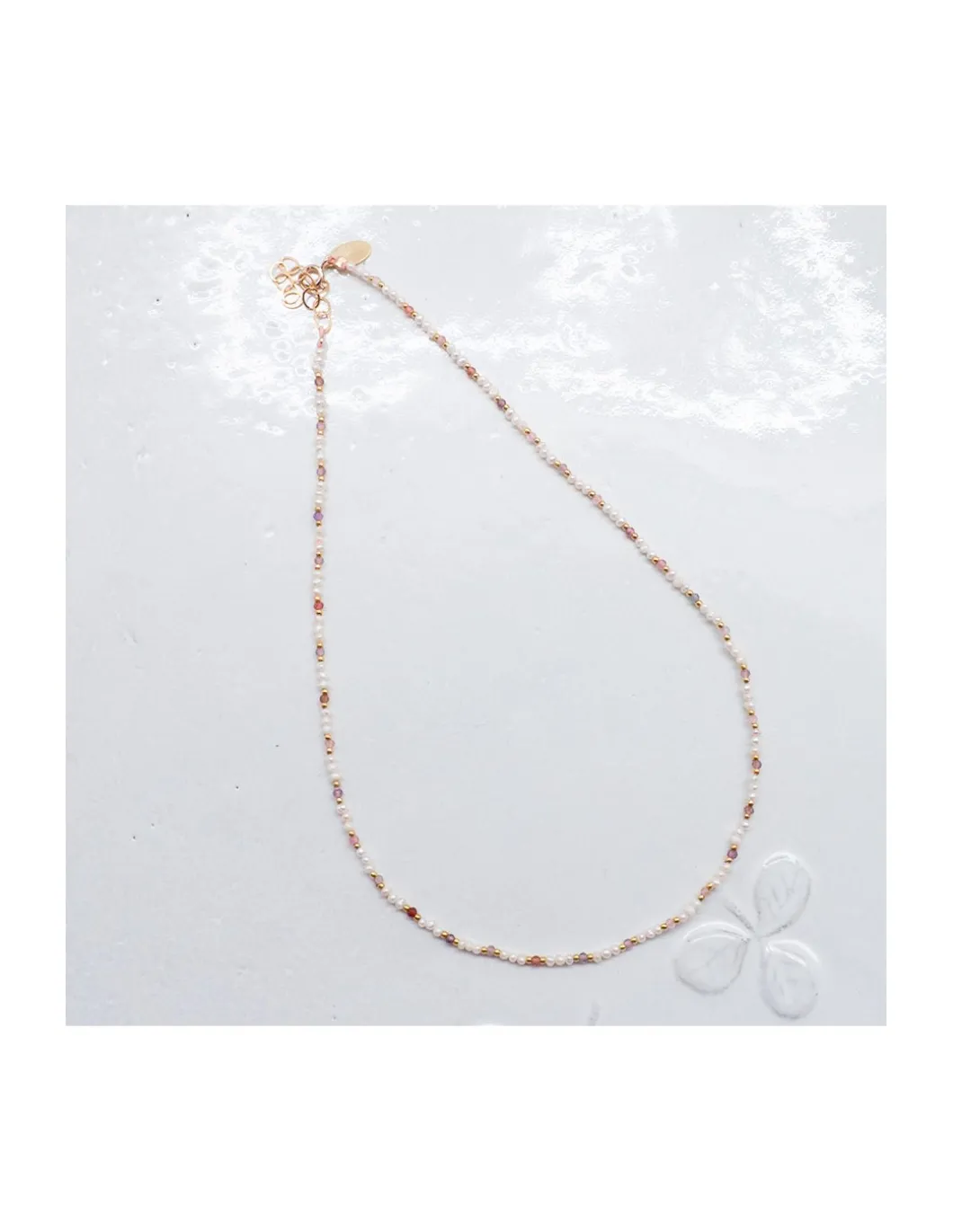 CANDIES - COLLIER SPINELLES MULTICOLORES ET MINI PERLES SOUCOUPES