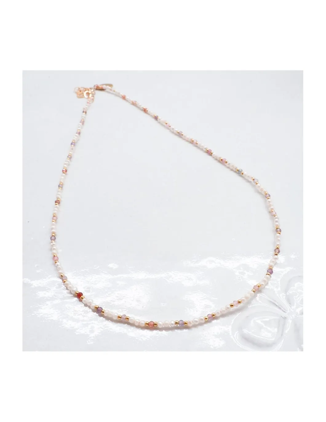 CANDIES - COLLIER SPINELLES MULTICOLORES ET MINI PERLES SOUCOUPES