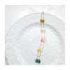 CANNES - BOUCLE D'OREILLE PUCE ZIRCON ET 5 TOURMALINES AFGHANES SUR CHAÎNE