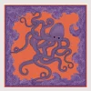 CARRE COTON ET SOIE - POSEIDON - PURPLE