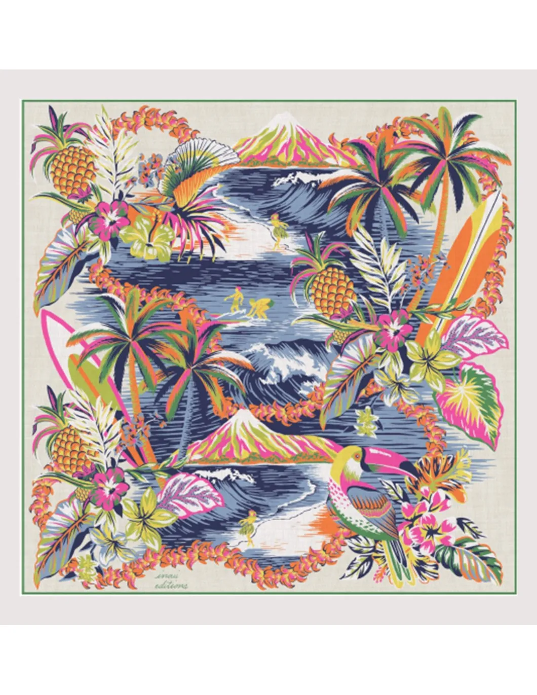 CARRE SOIE - HAWAI - WHITE