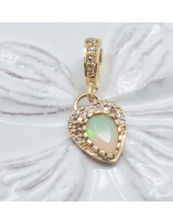CHARM - COEUR, OPALE ET DIAMANTS