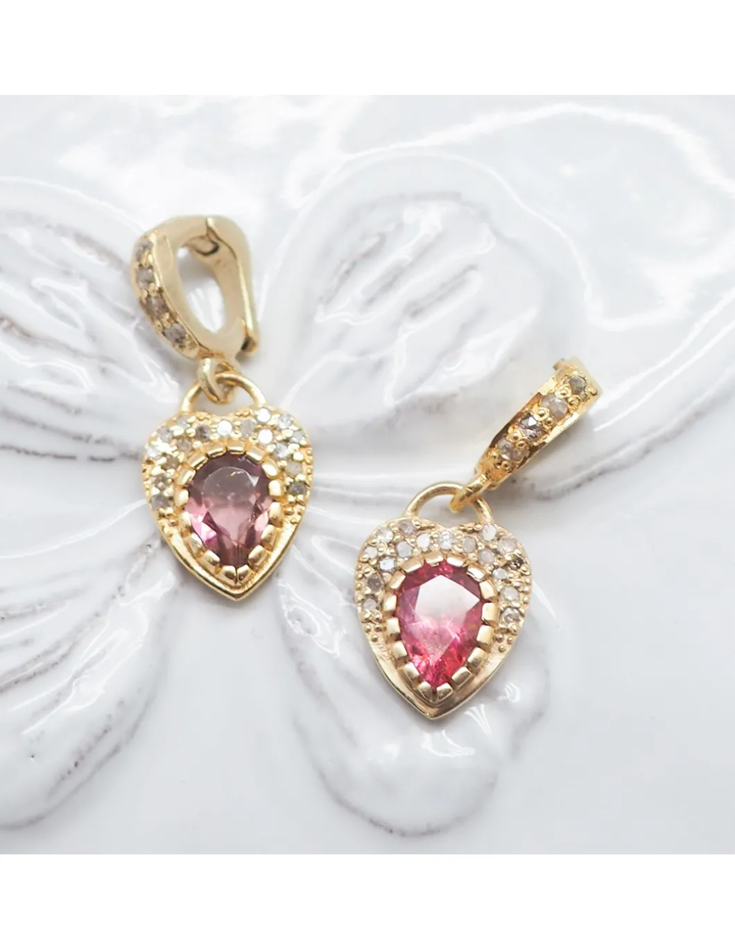 CHARM - COEUR, TOURMALINE ET DIAMANTS