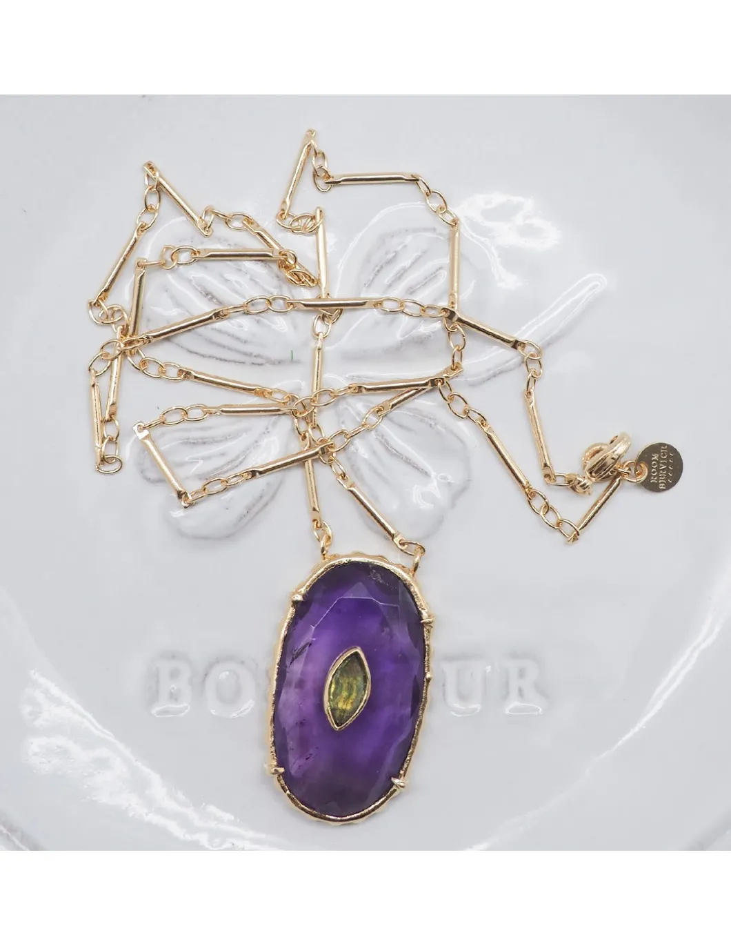 COLLIER - CHEEMA AMÉTHYSTE ET TOURMALINE
